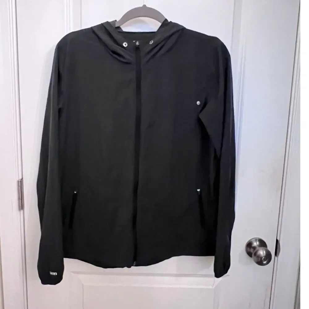 Vuori Outdoor Trainer Shell Full Zip Hooded Jacket Men's M Dark Pewter Athletic